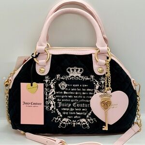Juicy Couture Tale Once upon a time Black and Pink Satchel